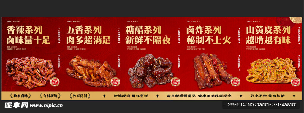卤味产品系列灯箱