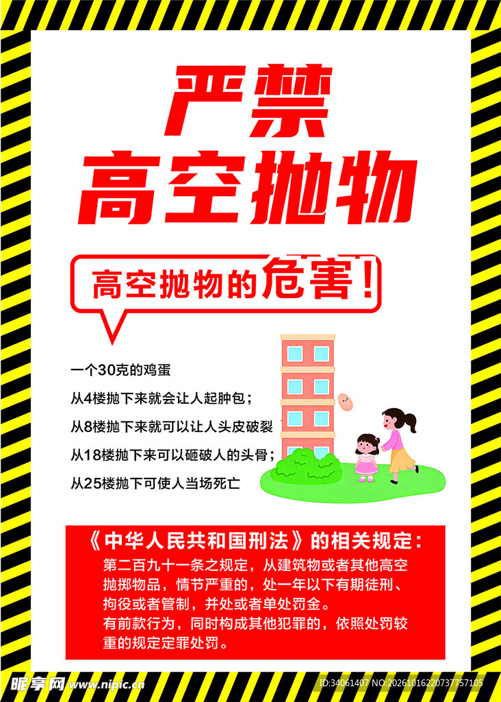 严禁高空抛物