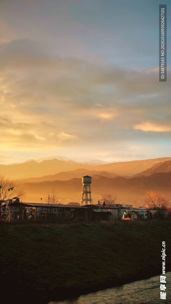 郊野黄昏落日美景