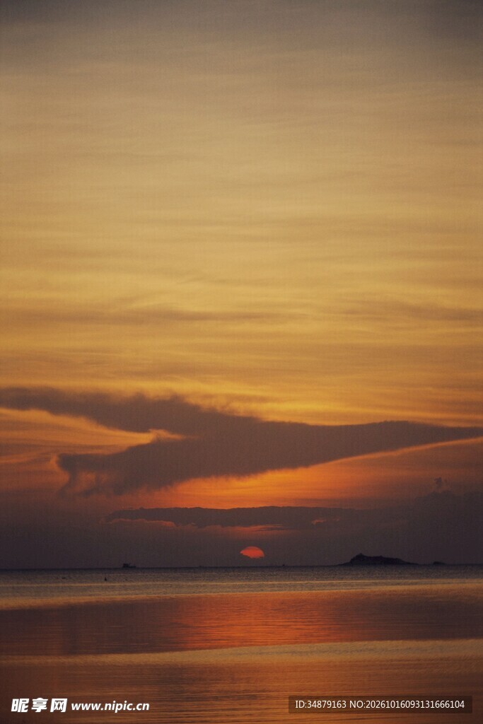 海面日落黄昏美景