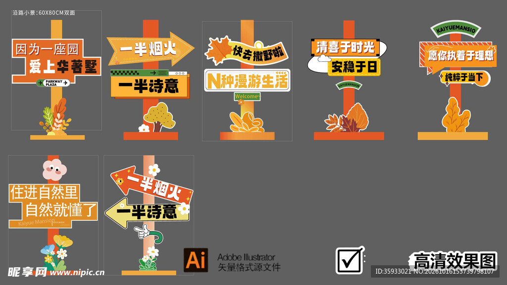 立牌导视指引牌美陈
