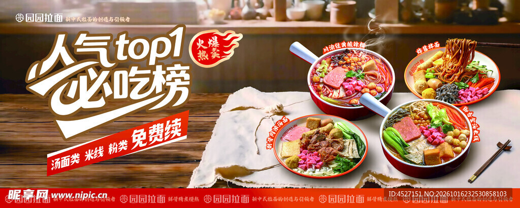 人气必吃榜美食海报