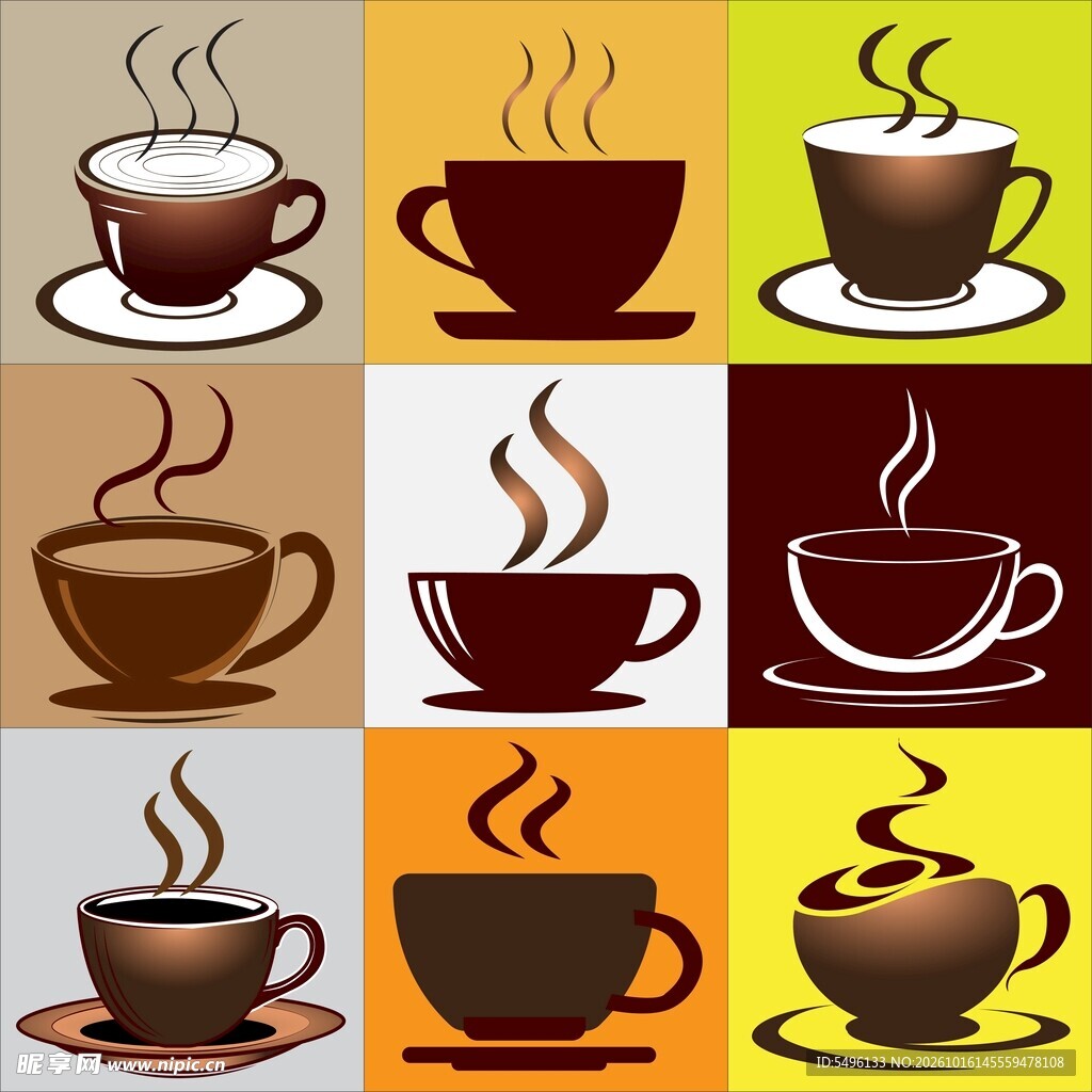 咖啡杯拼贴画