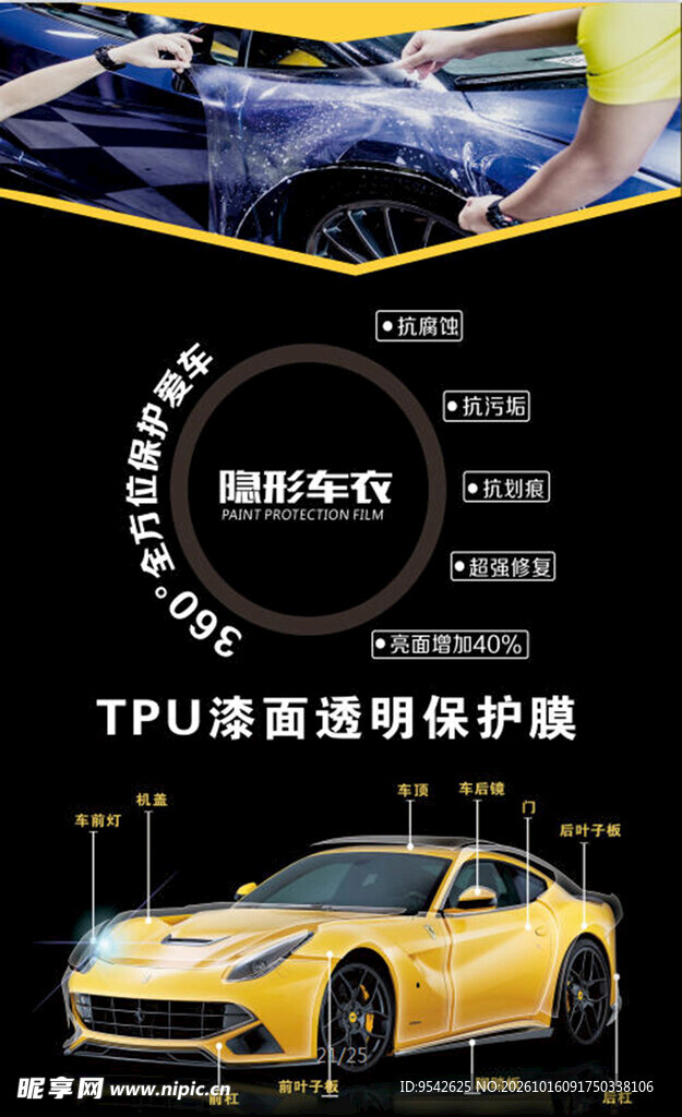 TPU漆面保护膜宣传海报