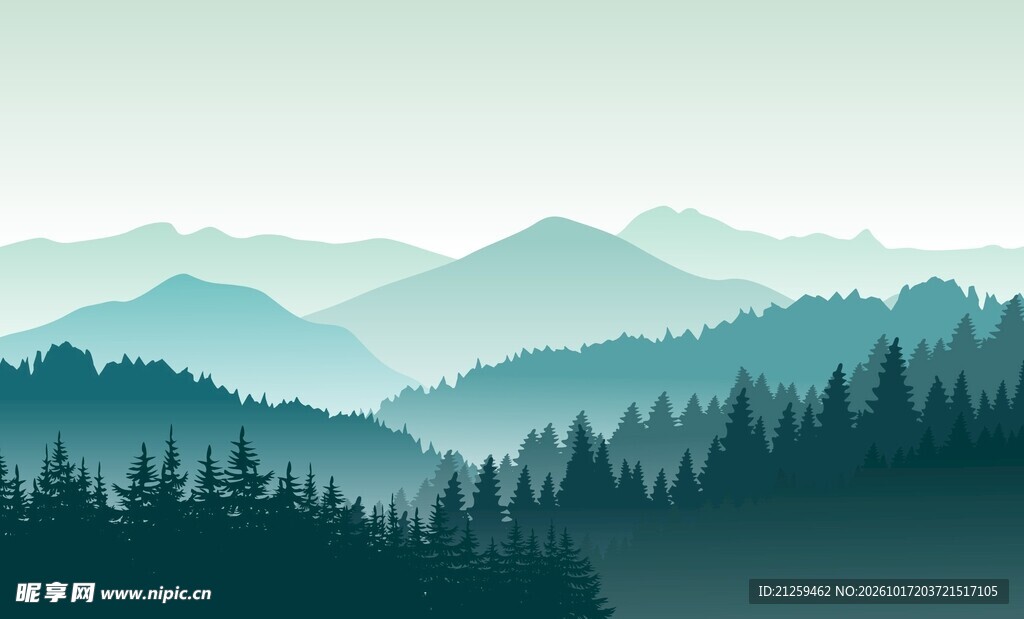 美丽的山的风景