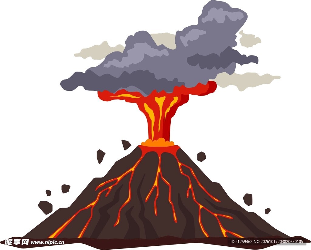 火山喷发的岩浆