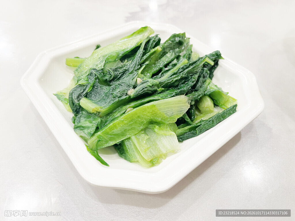 白灼油麦菜