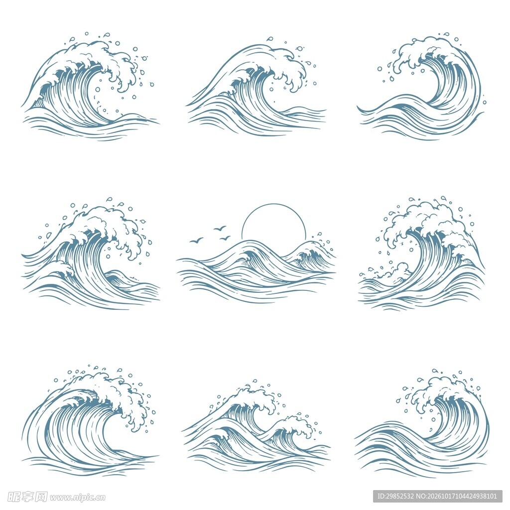 海浪图案合集