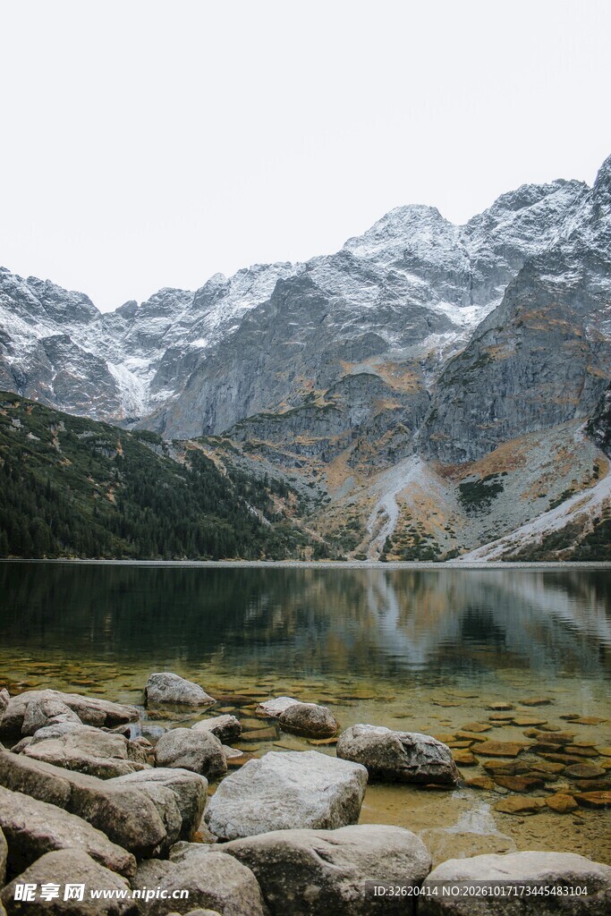 雪山湖泊自然风光