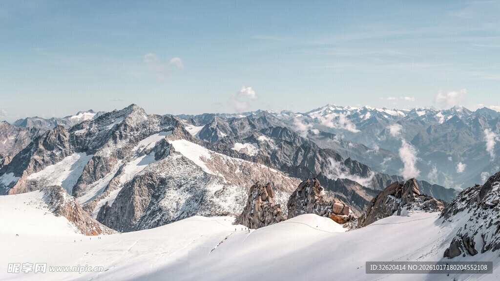 雪山雪景自然风光