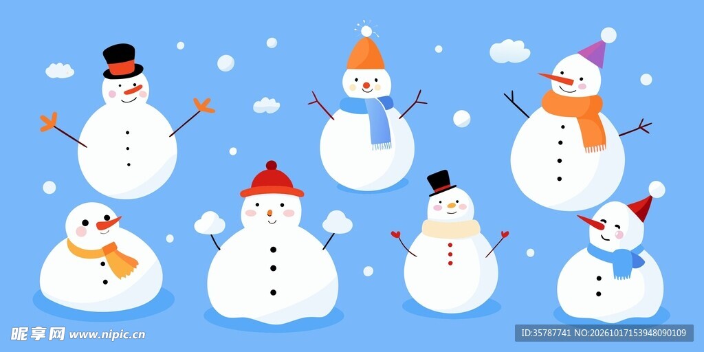 卡通雪人合集