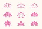 粉色莲花纹样
