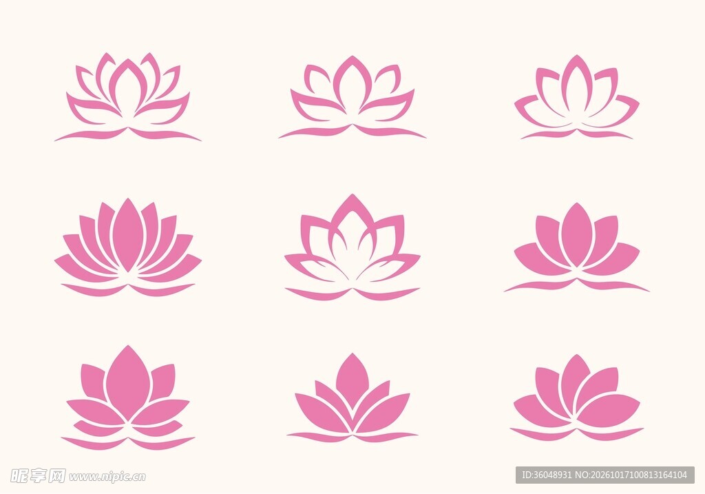 粉色莲花纹样