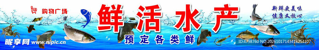 鲜活水产海报