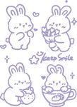 软萌兔子简笔画合集