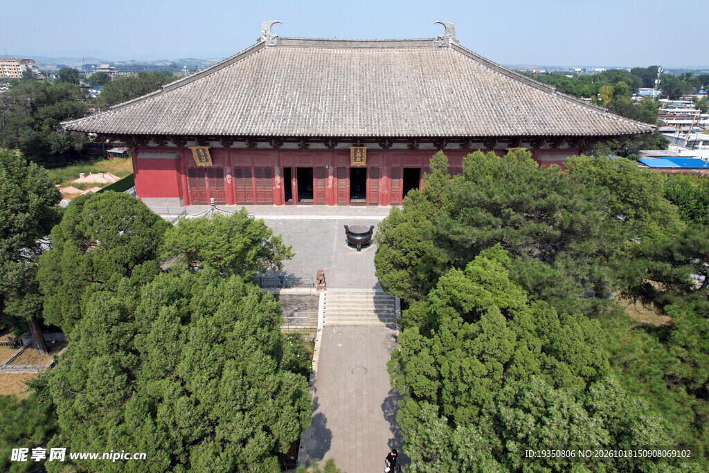 义县奉国寺大雄殿航拍