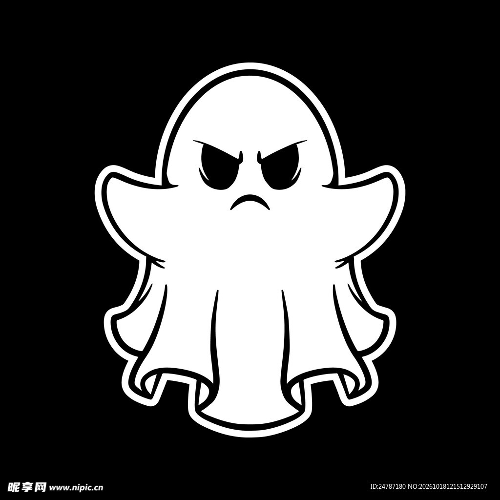 愤怒卡通小幽灵