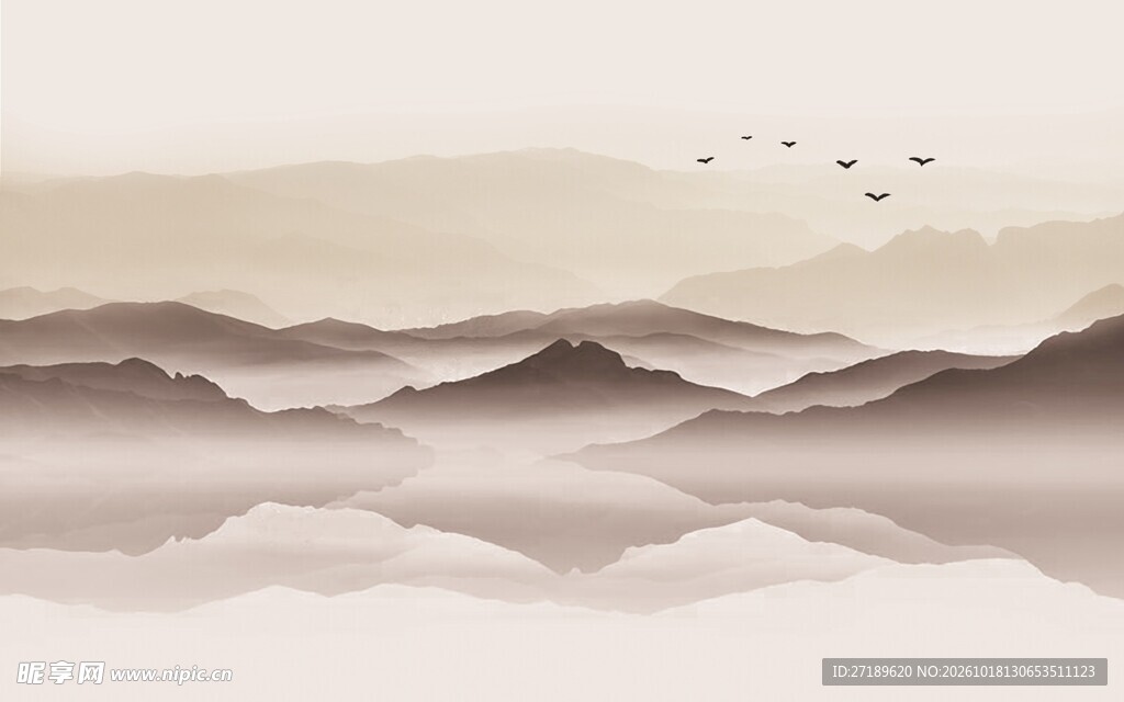 水墨山水意境风景
