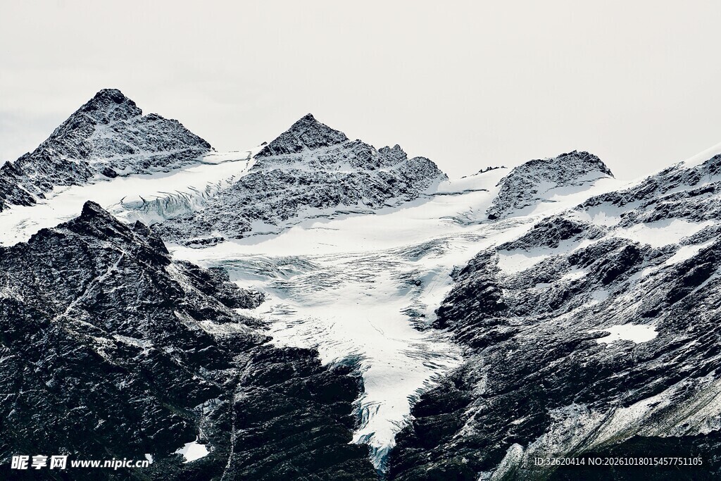 雪山冰川自然风光