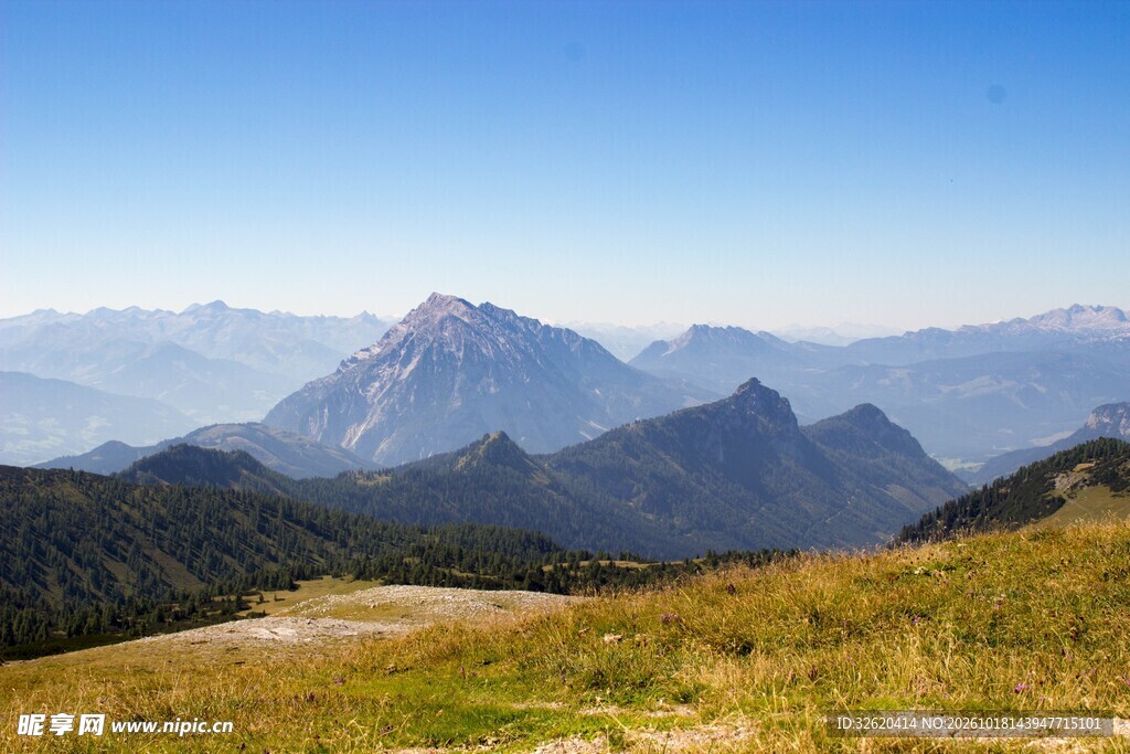 高山草甸远山风光