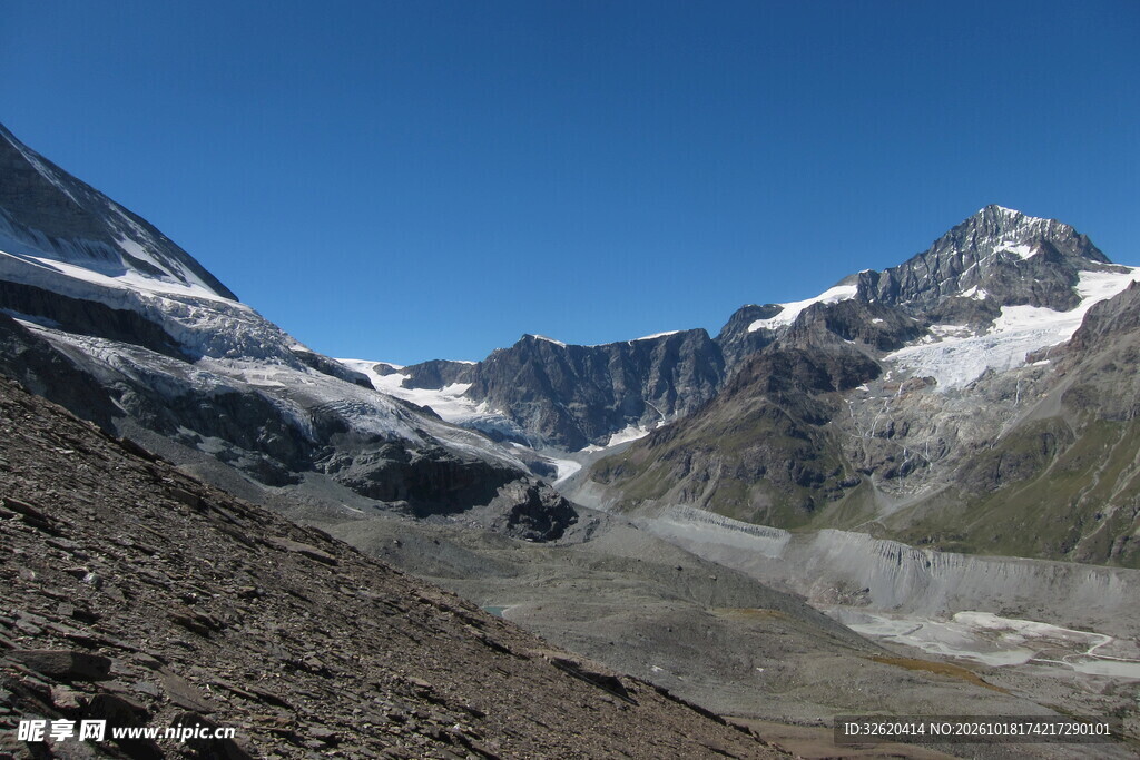 高山冰川谷地风光