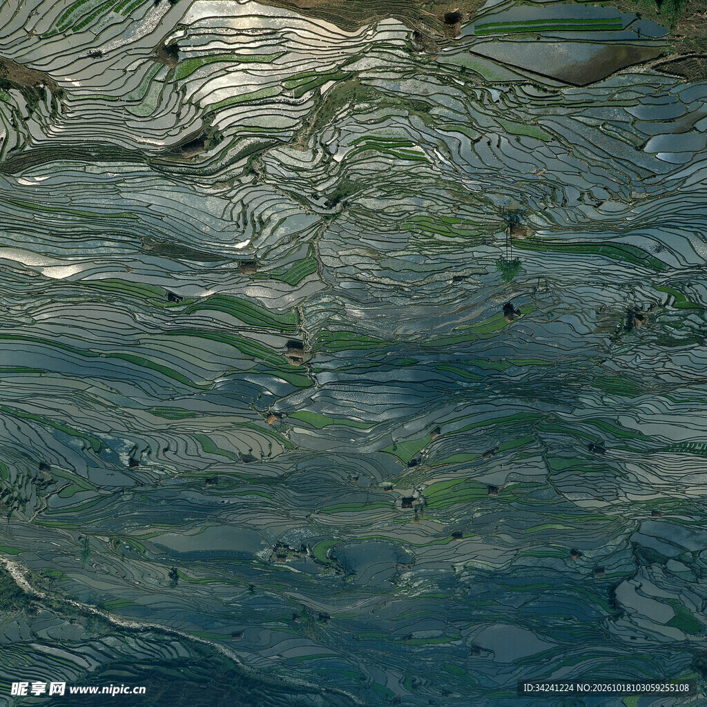 水面波纹油画质感纹理