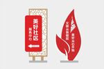 美好社区导视立牌