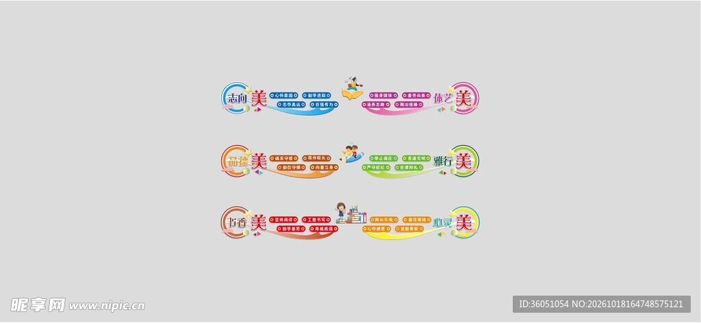 学校六美文化墙