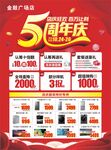 5周年庆促销宣传海报