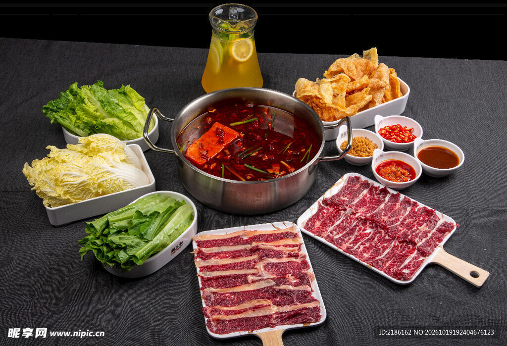 麻辣火锅套餐食材
