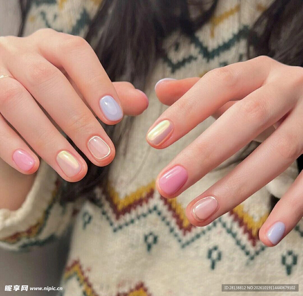 幻彩极光美甲展示