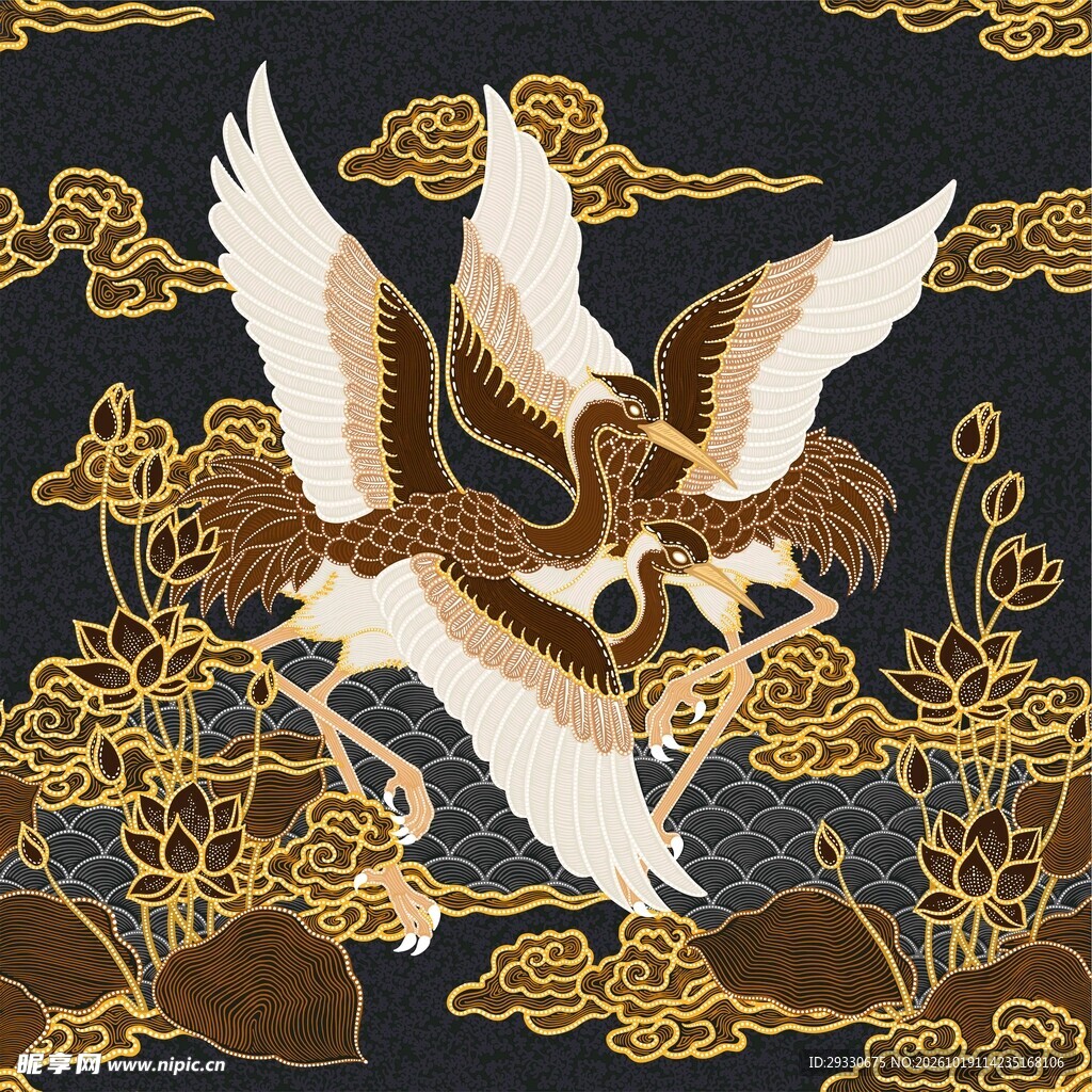 仙鹤祥云
