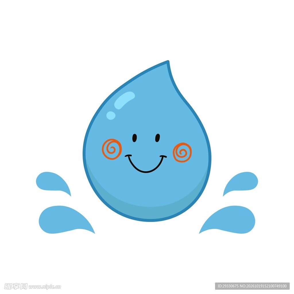 卡通水滴形象