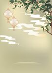 国风桂花背景