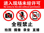 全程禁止拍摄录音直播标识