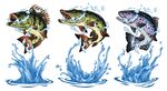 跃水鱼类素材