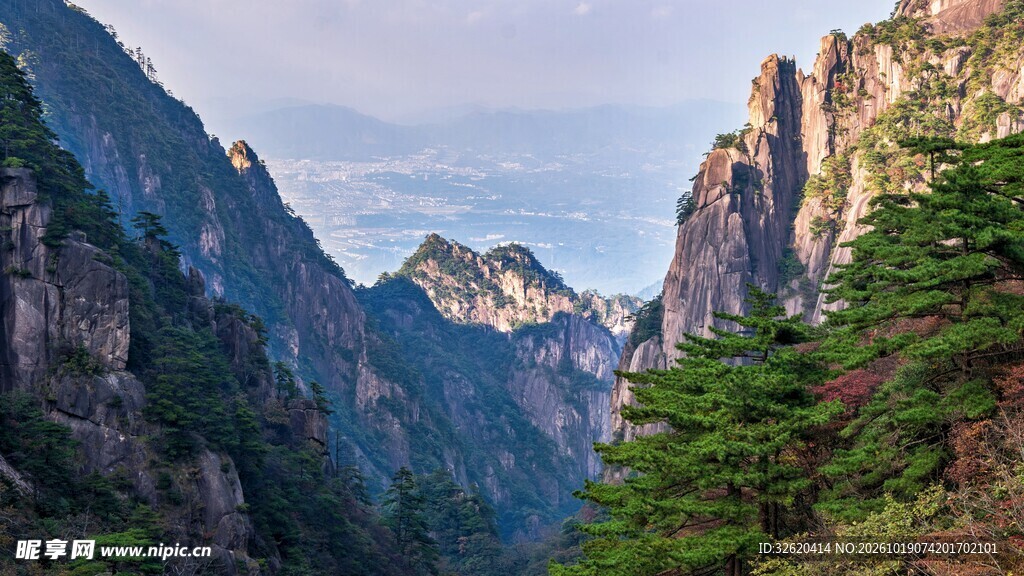 峡谷山野自然风光