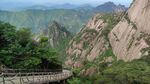 山地挂壁公路自然风光