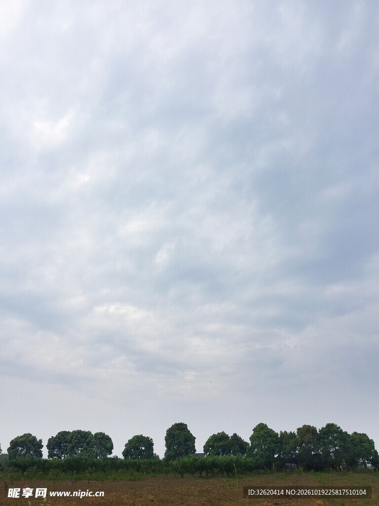 郊野多云天空远景