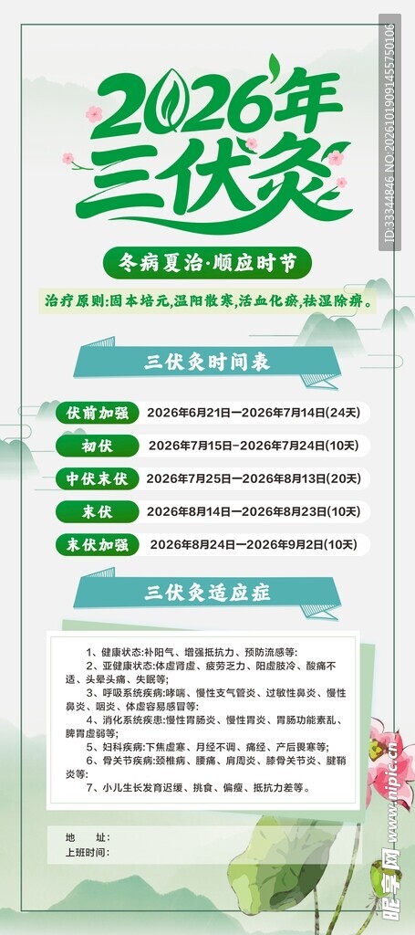 2026年三伏灸科普海报