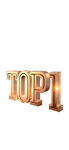 金色立体TOP1艺术字