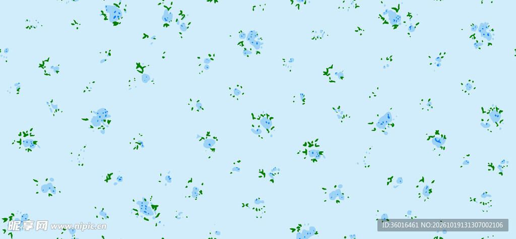 浅蓝清新碎花底纹