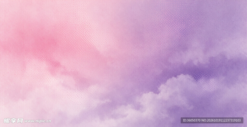 粉紫梦幻水彩天空背景