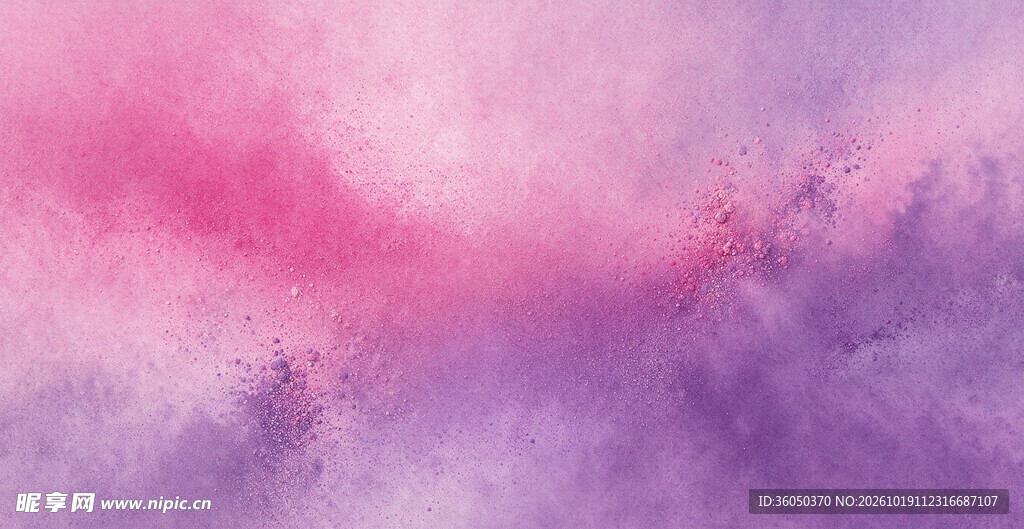 粉紫水彩晕染背景