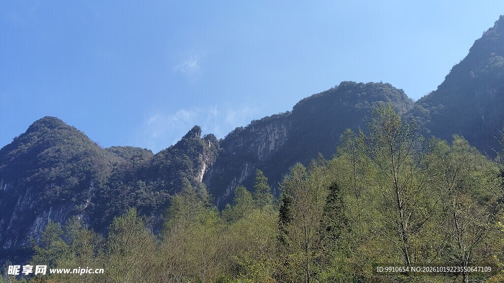 山野晴日自然风景