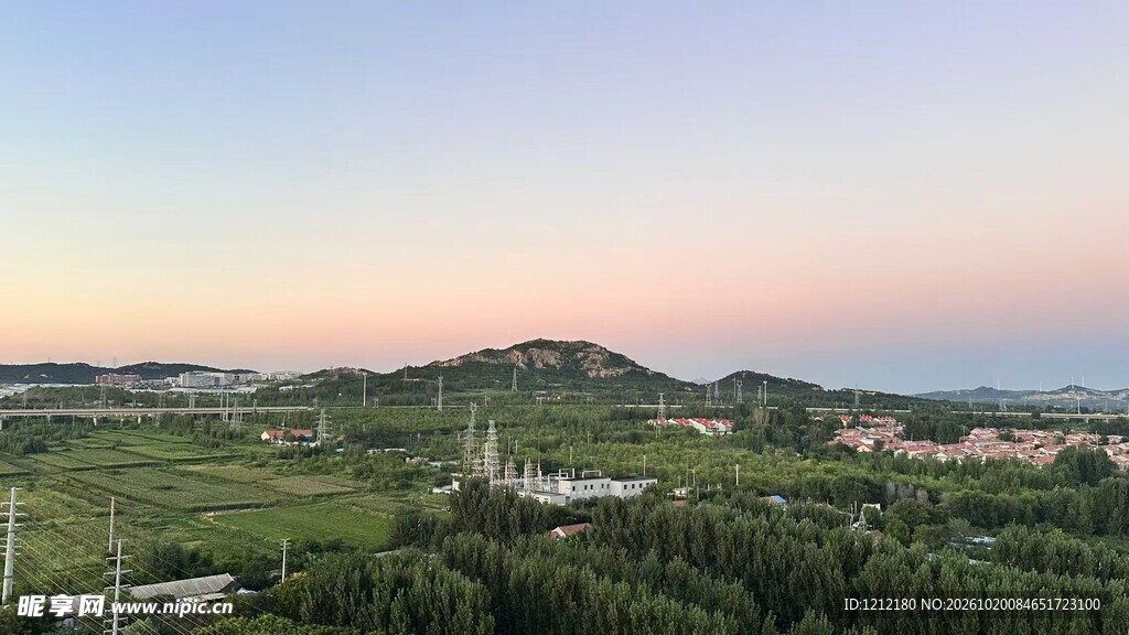 郊野黄昏自然风光