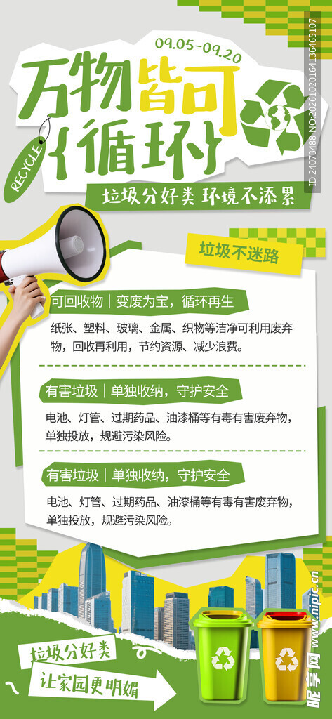 万物皆可循环环保海报