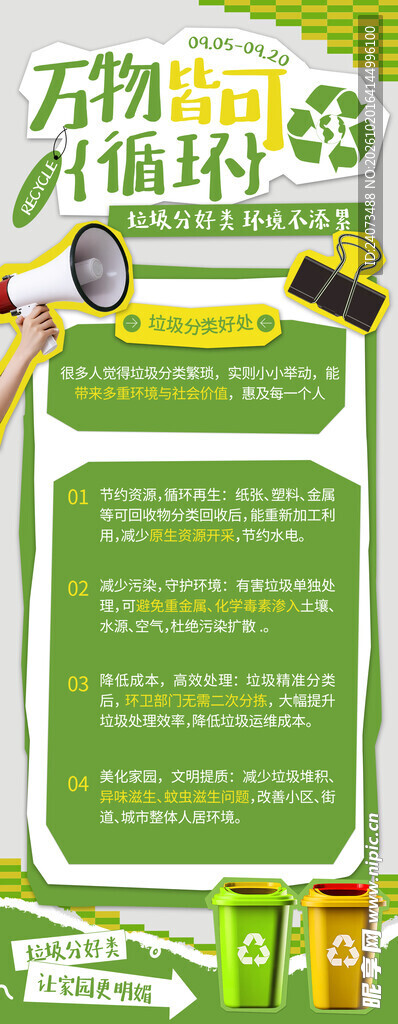 垃圾分类科普宣传海报