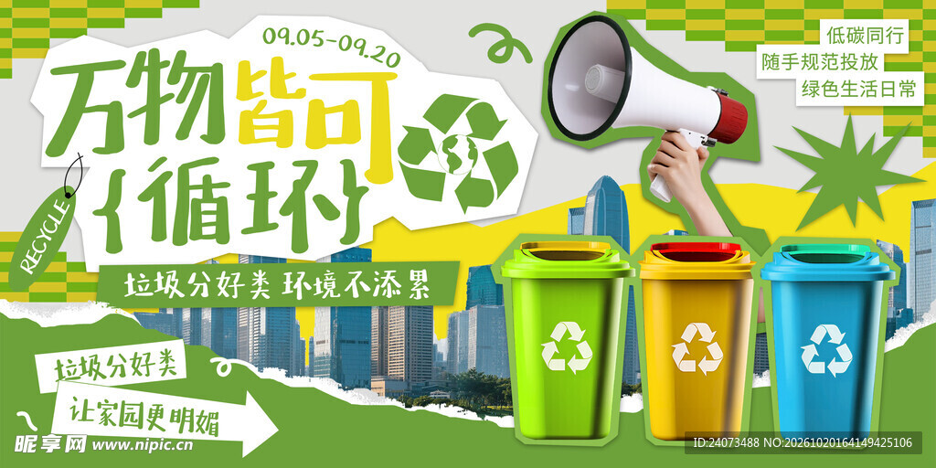 万物皆可循环环保海报