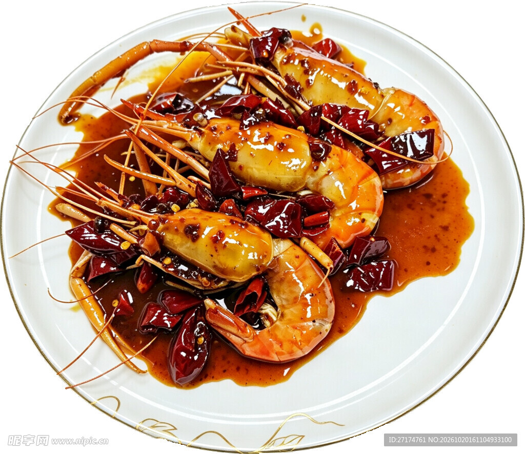 香辣油焖大虾